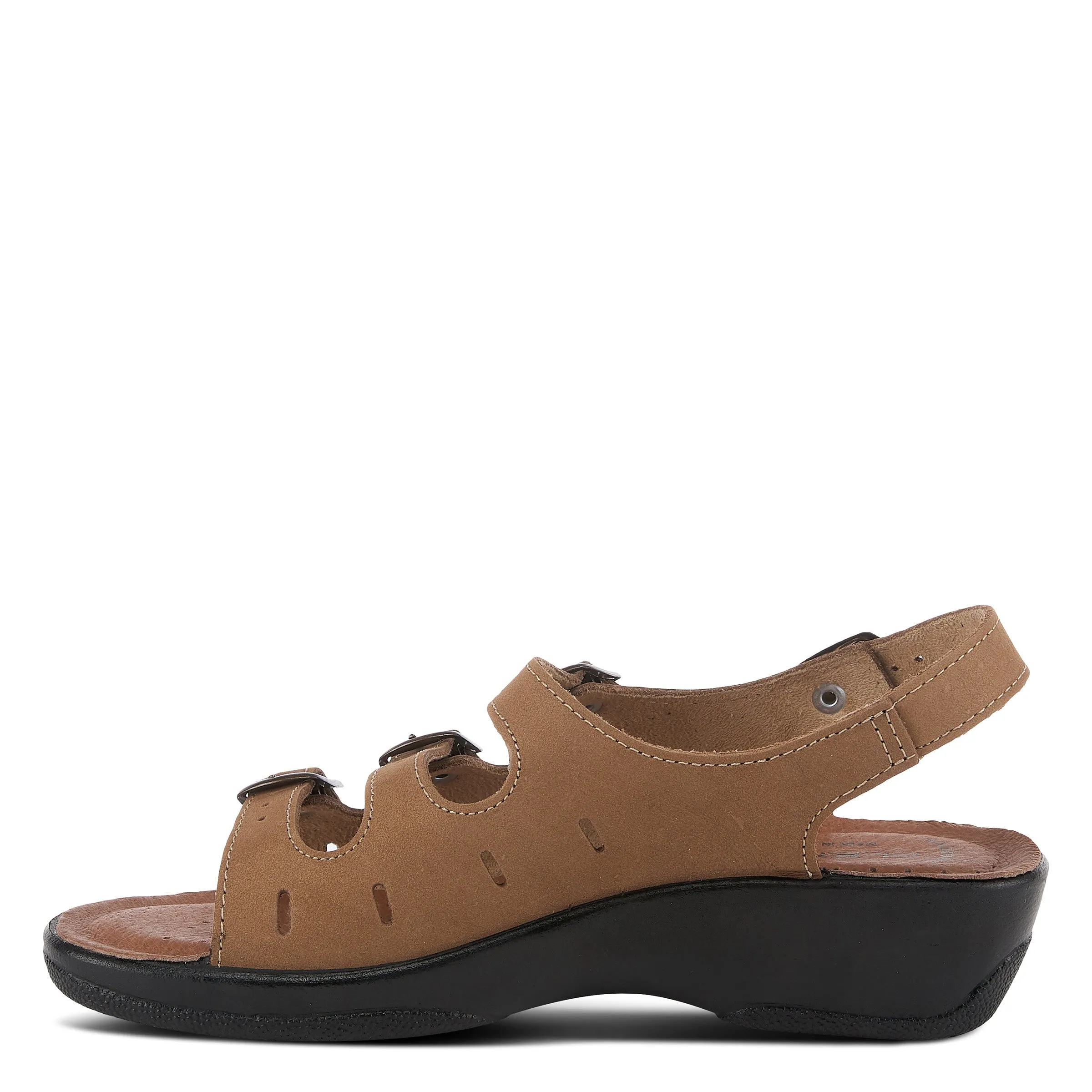 Spring Step Shoes  Flexus Willa Sandal Women’s Soft Nubuck Leather 1.5" Heel