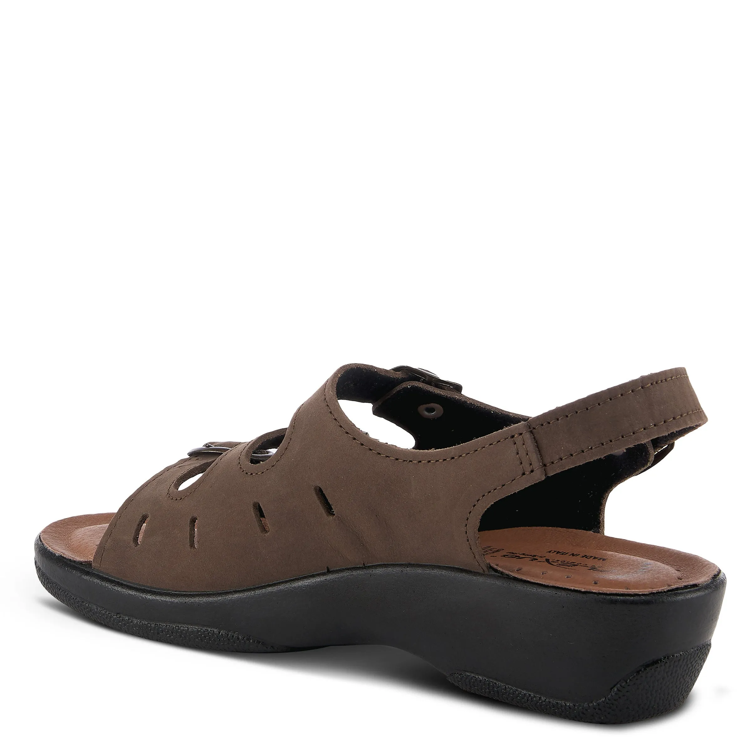 Spring Step Shoes  Flexus Willa Sandal Women’s Soft Nubuck Leather 1.5" Heel