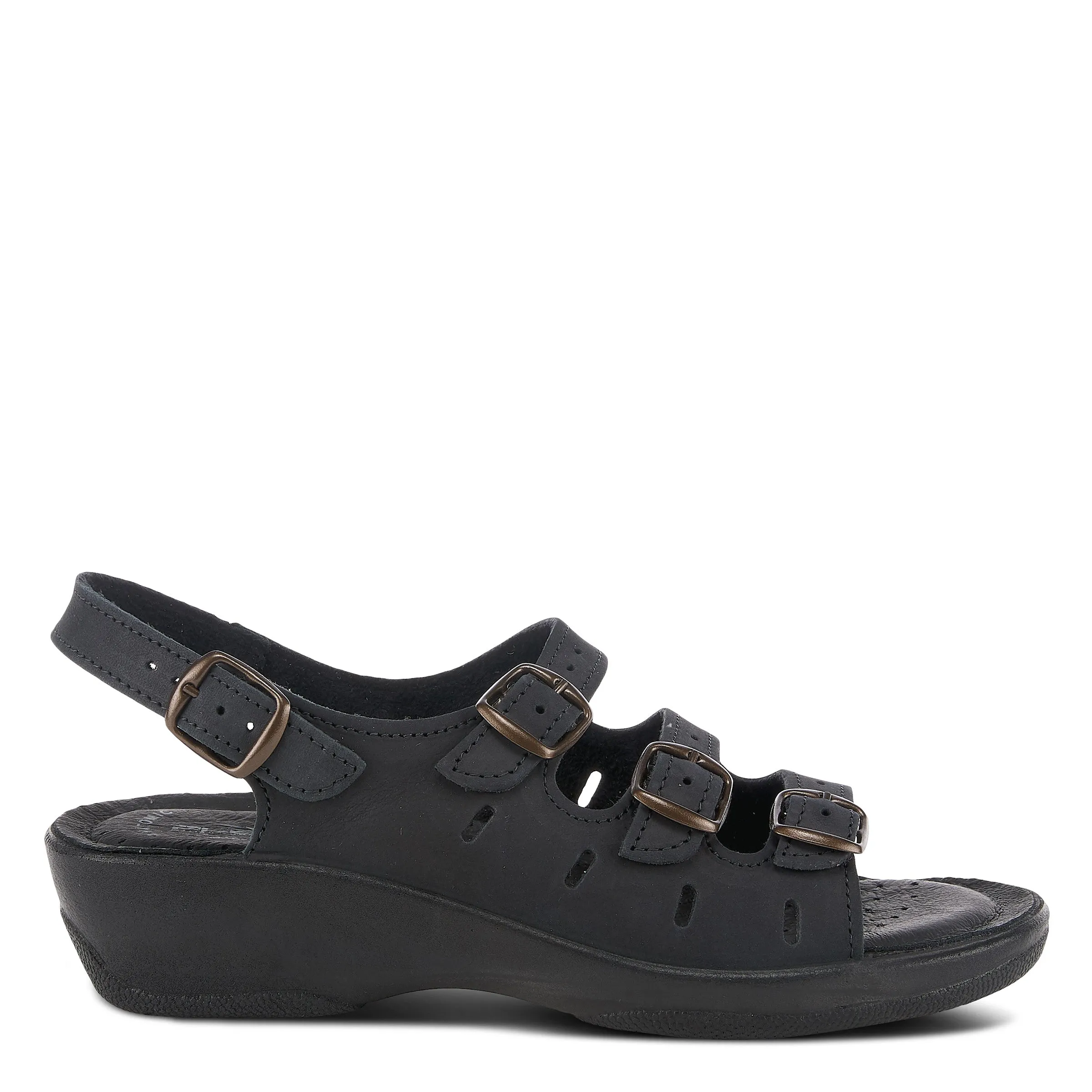 Spring Step Shoes  Flexus Willa Sandal Women’s Soft Nubuck Leather 1.5" Heel