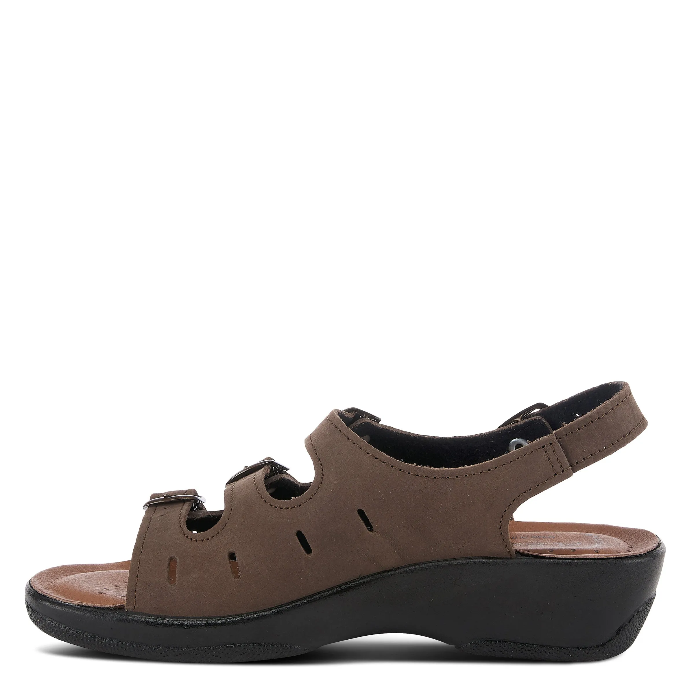 Spring Step Shoes  Flexus Willa Sandal Women’s Soft Nubuck Leather 1.5" Heel
