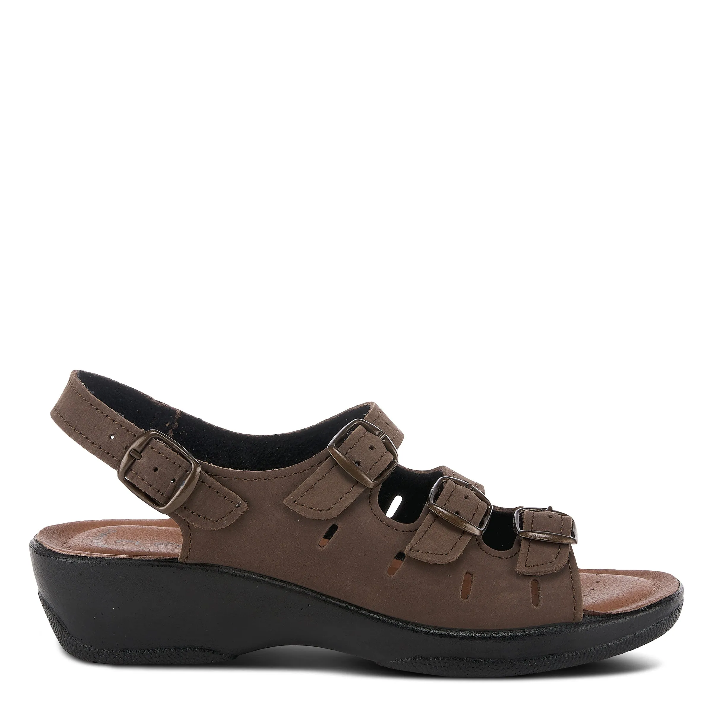 Spring Step Shoes  Flexus Willa Sandal Women’s Soft Nubuck Leather 1.5" Heel