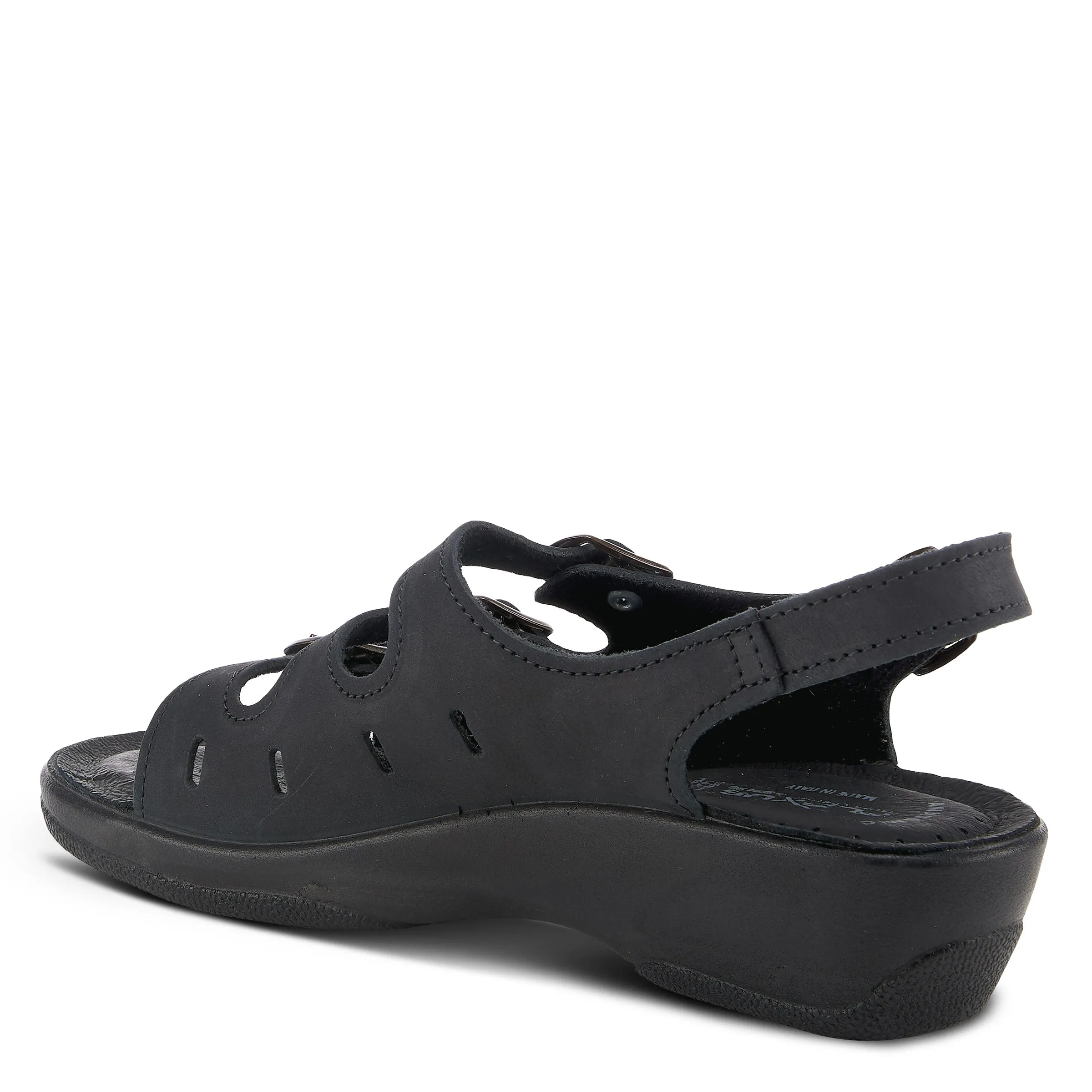 Spring Step Shoes  Flexus Willa Sandal Women’s Soft Nubuck Leather 1.5" Heel