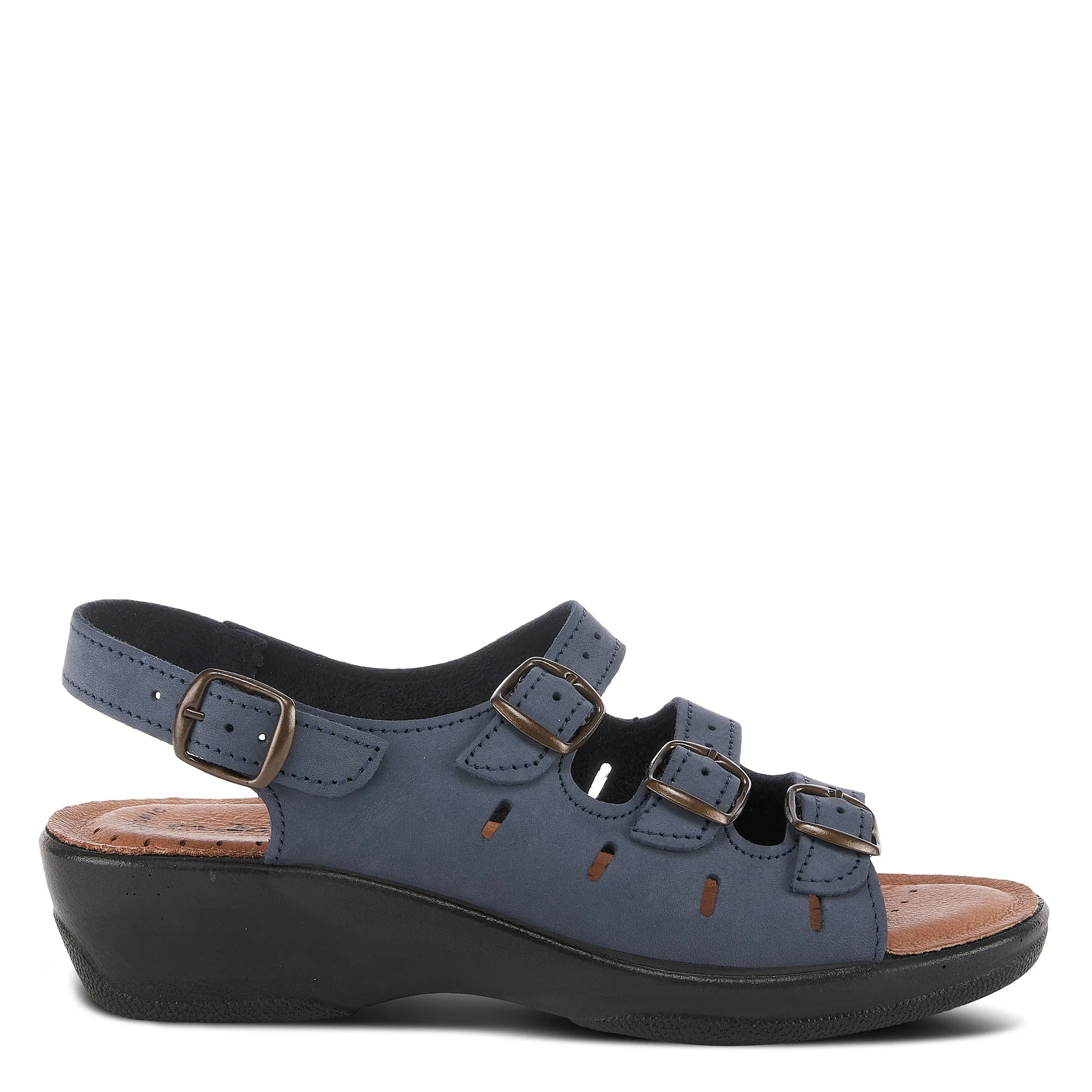 Spring Step Shoes  Flexus Willa Sandal Women’s Soft Nubuck Leather 1.5" Heel