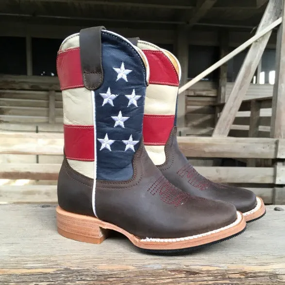 Stars and Stripes American Flag Boots 3176