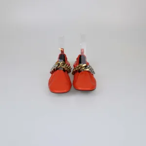 Stella McCartney Orange Chain Falabella Ballet Flats