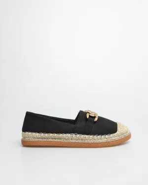 Tomaz YX147 Ladies Espadrille Buckle Flats