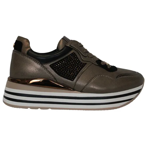 Tommy Bowe Platform Trainers - Siwek -  Brown/Bronze
