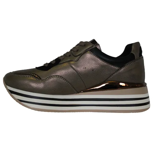 Tommy Bowe Platform Trainers - Siwek -  Brown/Bronze