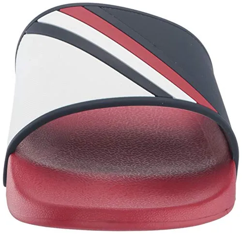 Tommy Hilfiger Men's Ella Slide Sandal, white, 10 M US