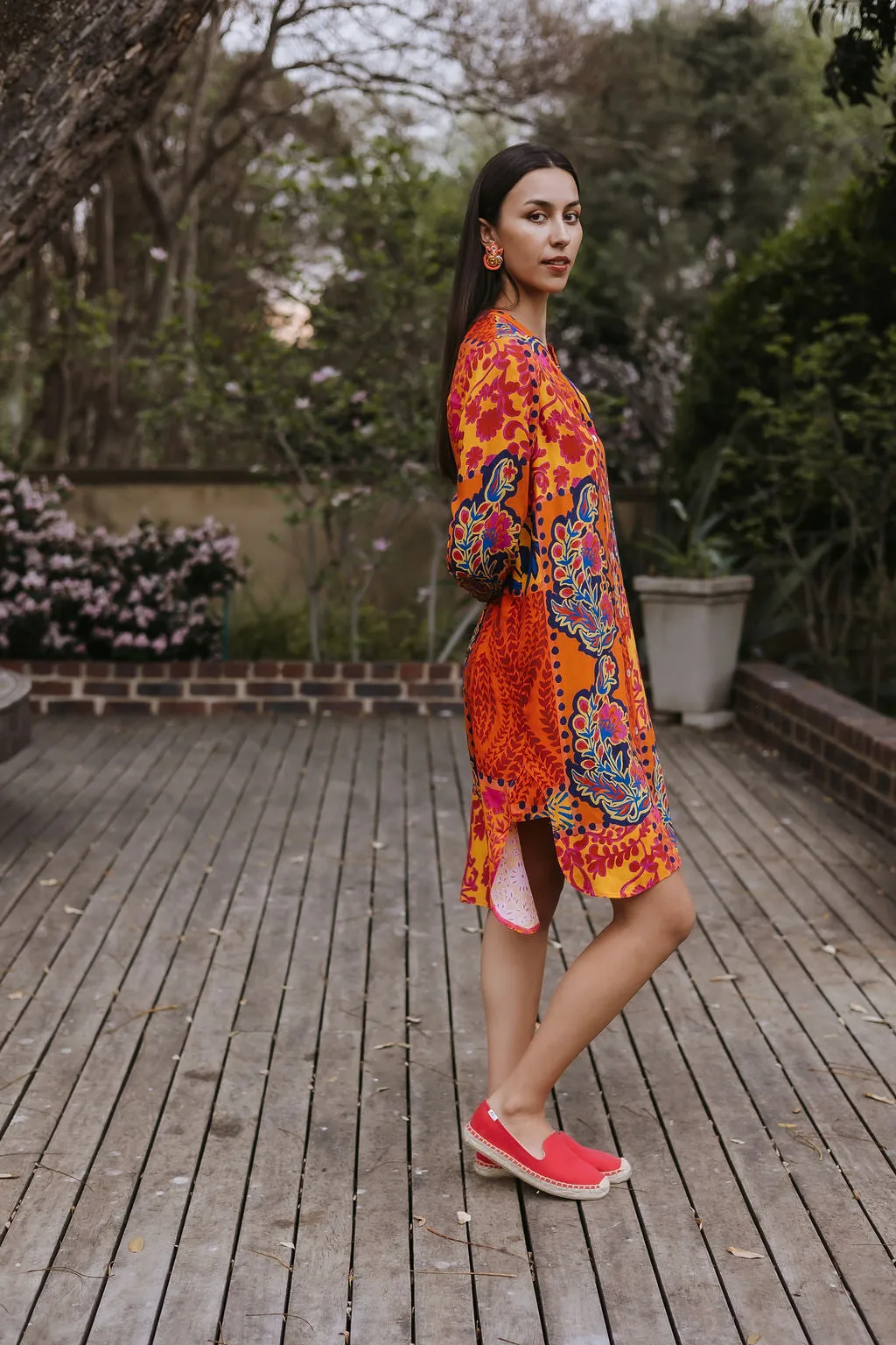 Tori Dress - Pinks & Oranges