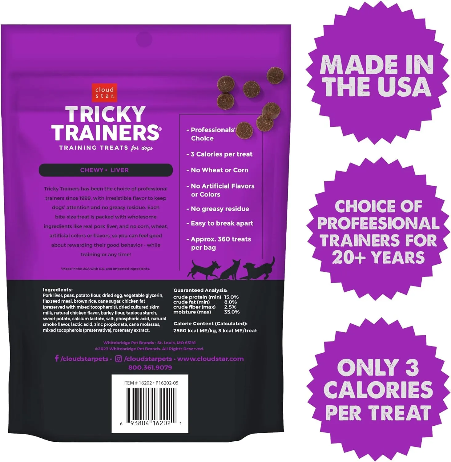 Tricky Trainers Soft & Chewy Dog Treats with Liver - 5oz & 14oz