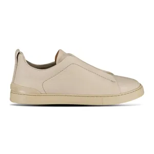 Triple Stitch Trainers Beige Deerskin
