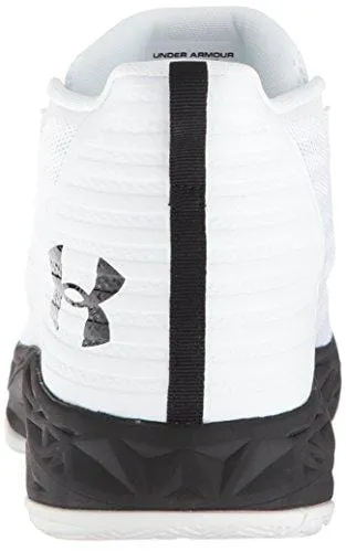 Under Armour Men's Jet Mid Basketball Shoe, White (100)/Black, 10
