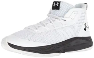 Under Armour Men's Jet Mid Basketball Shoe, White (100)/Black, 10