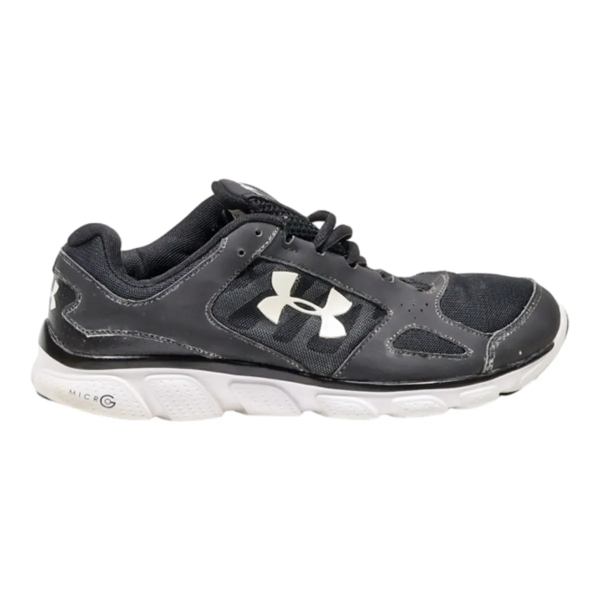 UNDER ARMOUR Micro Sneaker Trainers Black Synthetic Mens UK 7