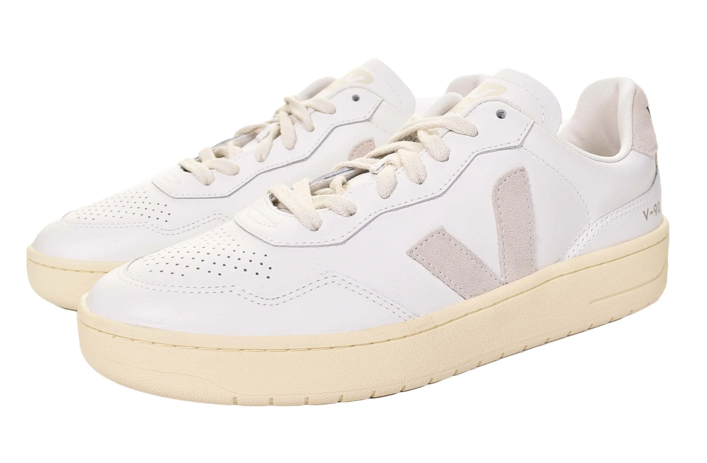 V-90 O T Leather Trainers Extra White Natural