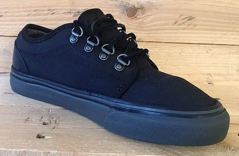 Vans Off The Wall Low Canvas Trainers UK4.5/US7/EU37 T375 Triple Black