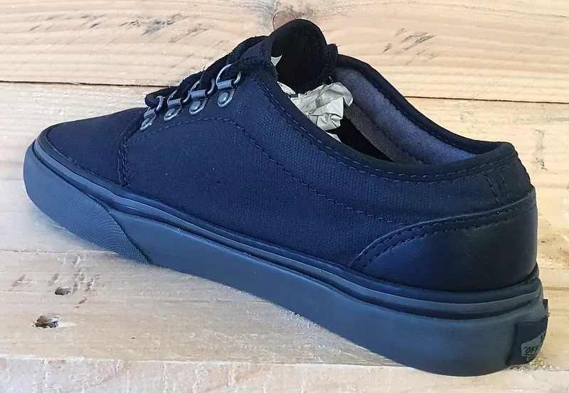 Vans Off The Wall Low Canvas Trainers UK4.5/US7/EU37 T375 Triple Black