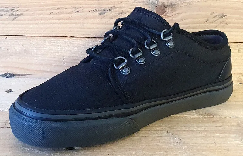 Vans Off The Wall Low Canvas Trainers UK4.5/US7/EU37 T375 Triple Black