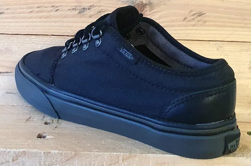 Vans Off The Wall Low Canvas Trainers UK4.5/US7/EU37 T375 Triple Black