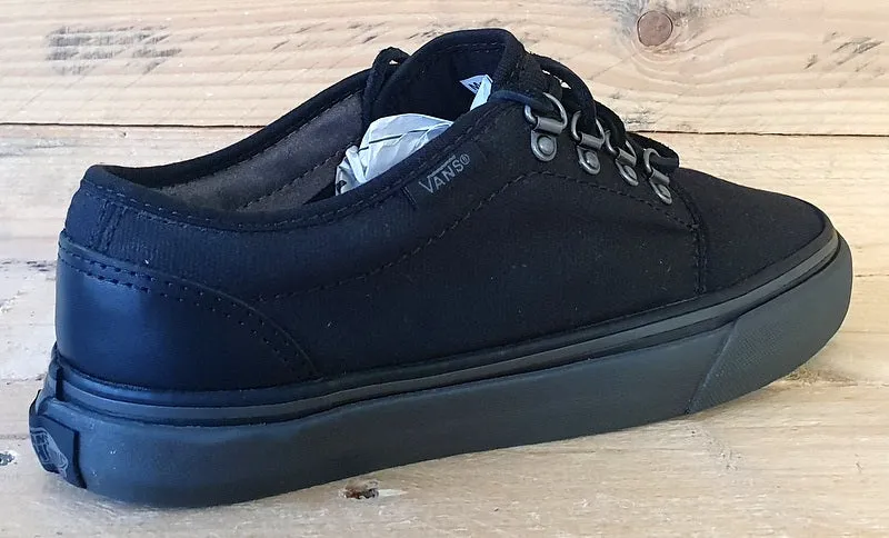 Vans Off The Wall Low Canvas Trainers UK4.5/US7/EU37 T375 Triple Black