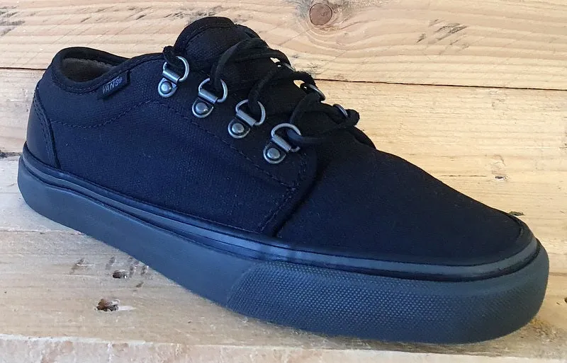 Vans Off The Wall Low Canvas Trainers UK4.5/US7/EU37 T375 Triple Black