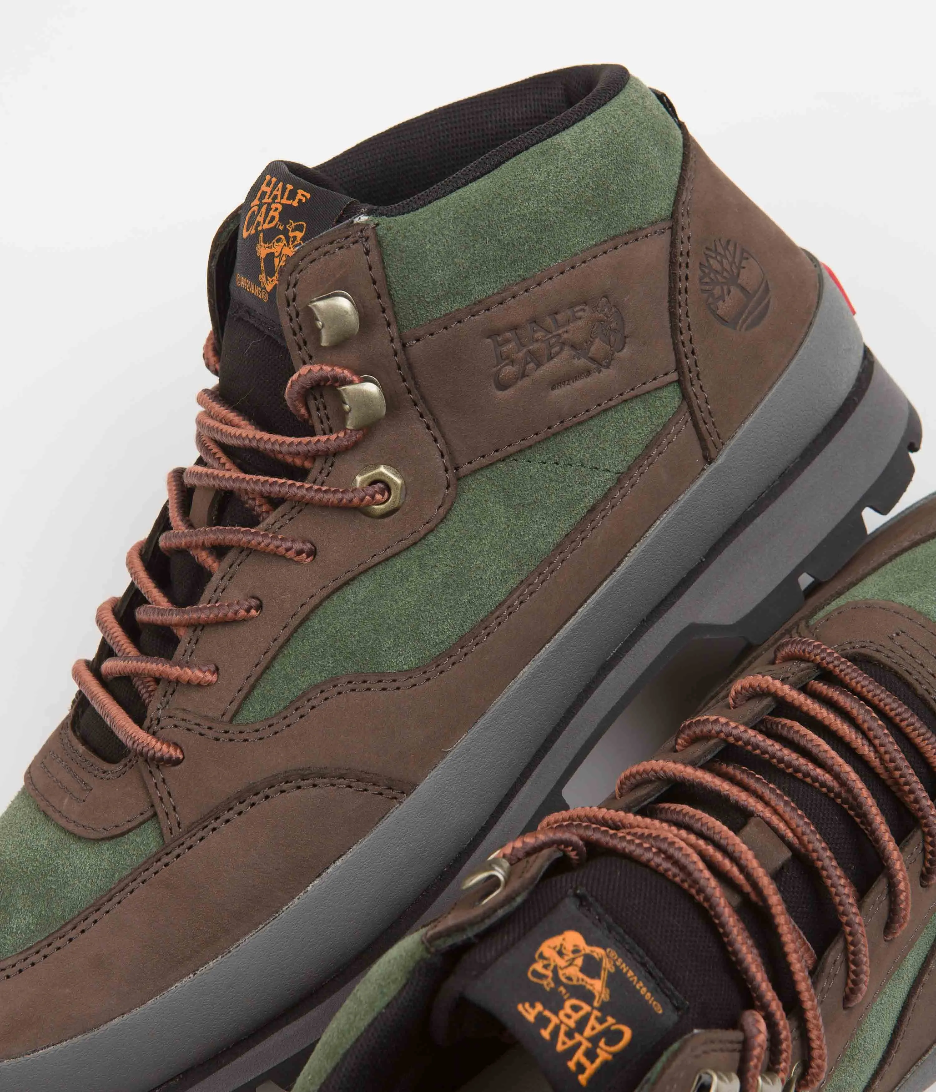Vans x Timberland Half Cab Hiker Shoes - Green / Brown