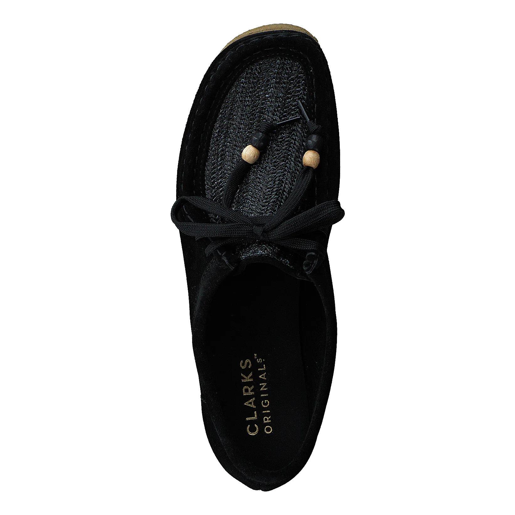 Wallabee Black Raffia