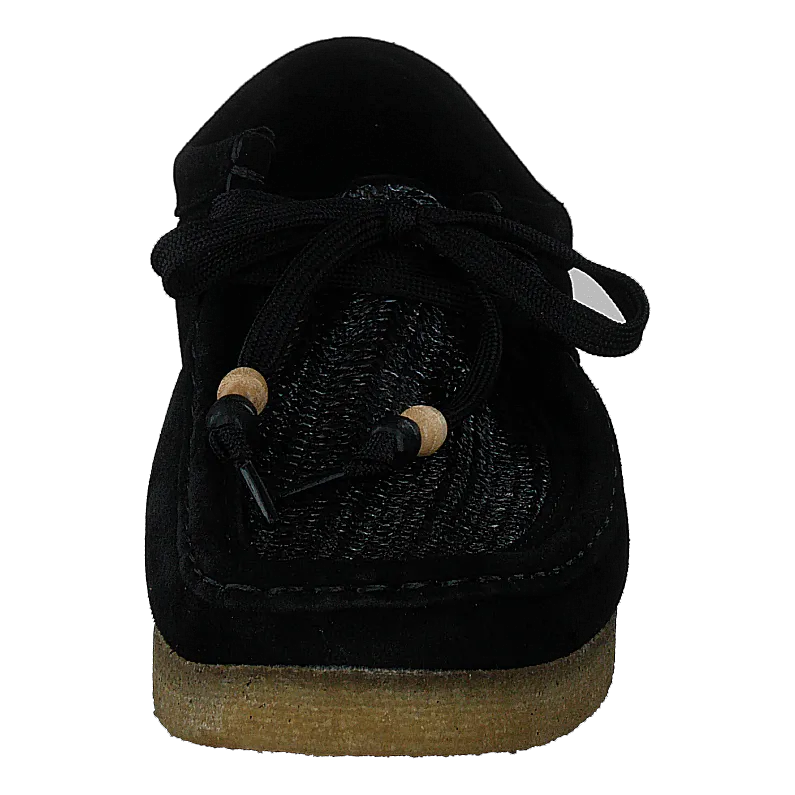 Wallabee Black Raffia