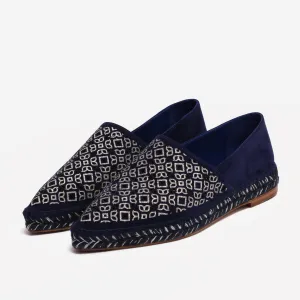 Women's Espadrilles Genuine Suede Fez Blue