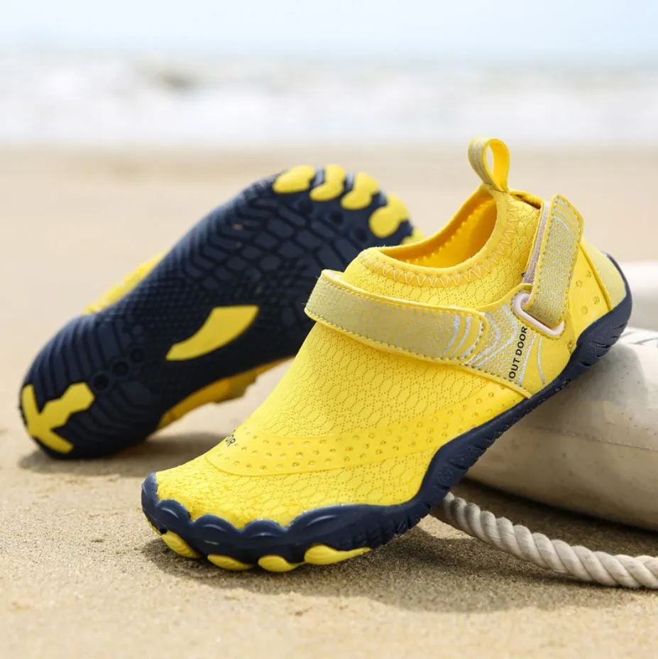 Women’s Water Shoes Barefoot Quick Dry Aqua Sports - Yellow Size EU37 = US4
