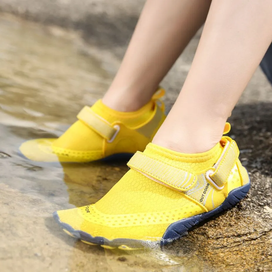 Women’s Water Shoes Barefoot Quick Dry Aqua Sports - Yellow Size EU37 = US4