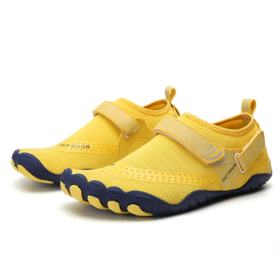 Women’s Water Shoes Barefoot Quick Dry Aqua Sports - Yellow Size EU37 = US4