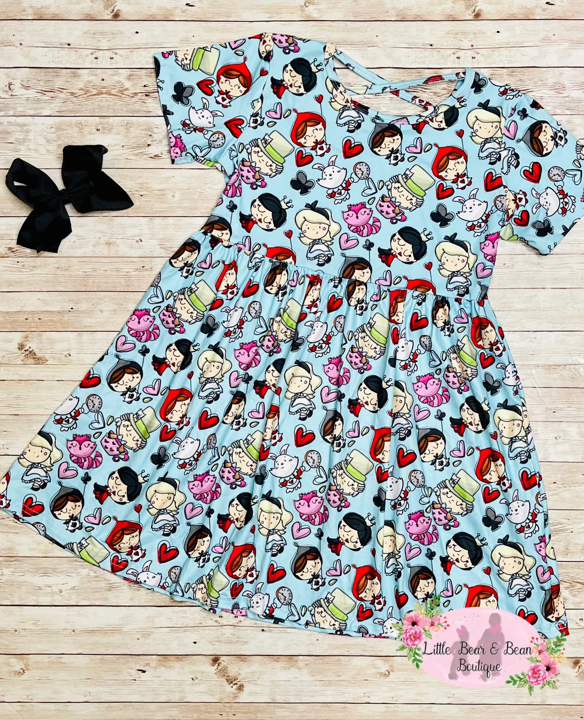 Wonderland Tea Party Crossback Twirl Dress