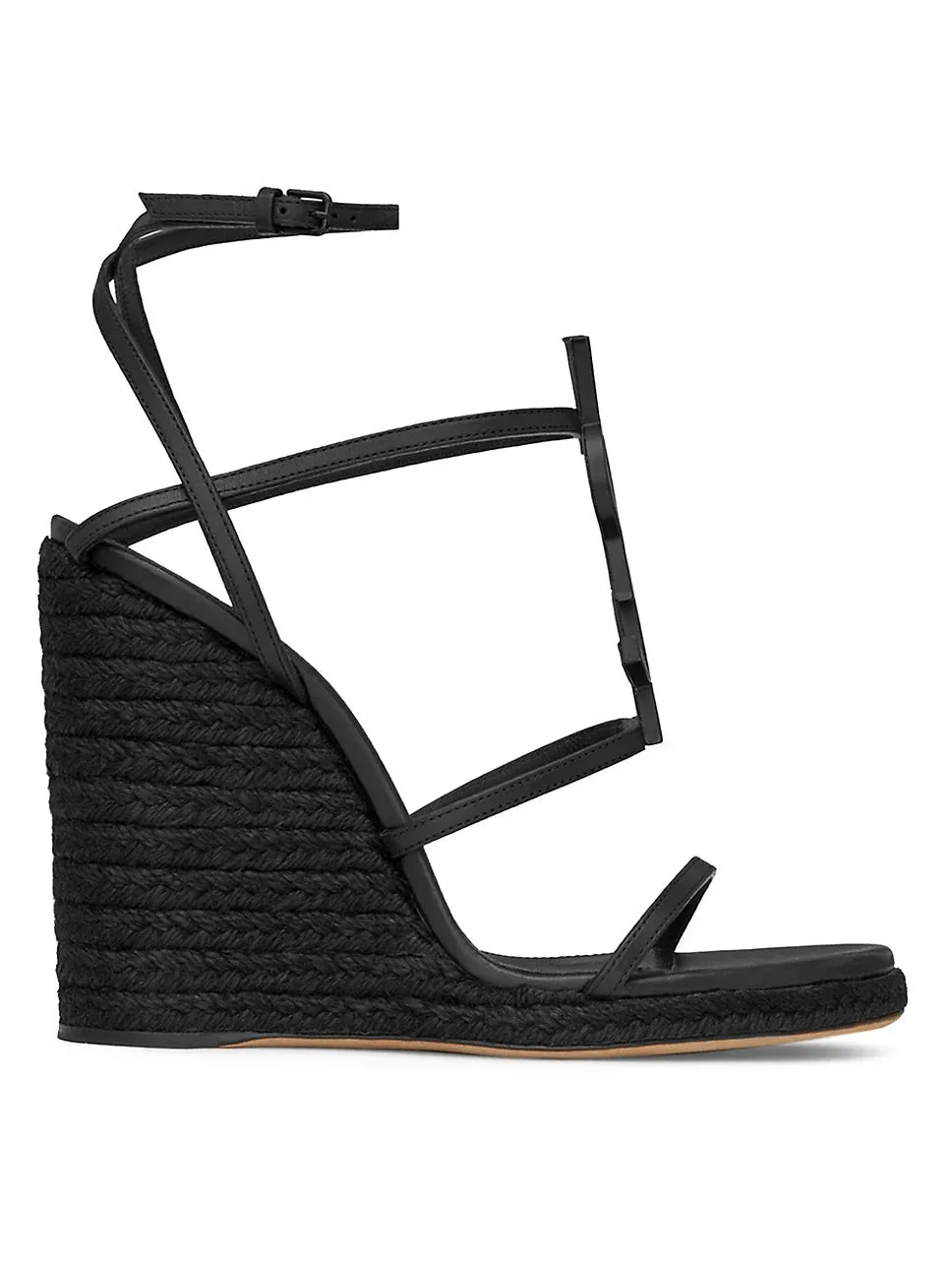 Yves Saint Laurent Black Cassandra 105 Wedge