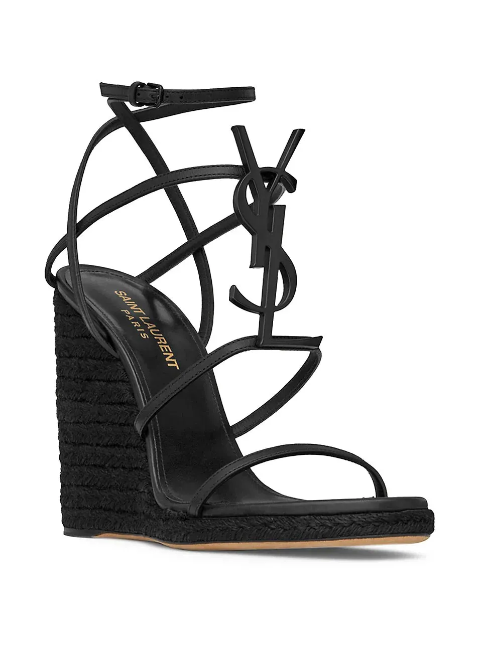 Yves Saint Laurent Black Cassandra 105 Wedge