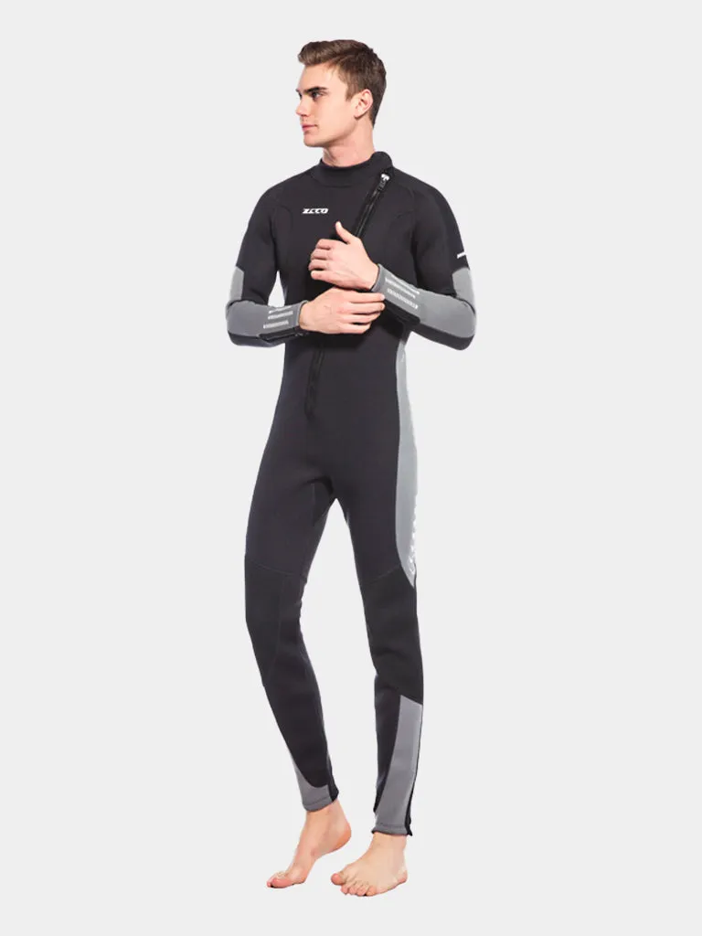 ZCCO Adult One Piece Plus Size Thermal Front Zip Wetsuit