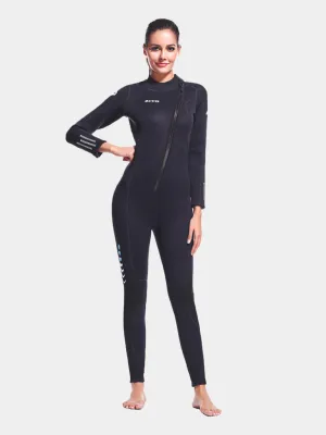 ZCCO Adult One Piece Plus Size Thermal Front Zip Wetsuit