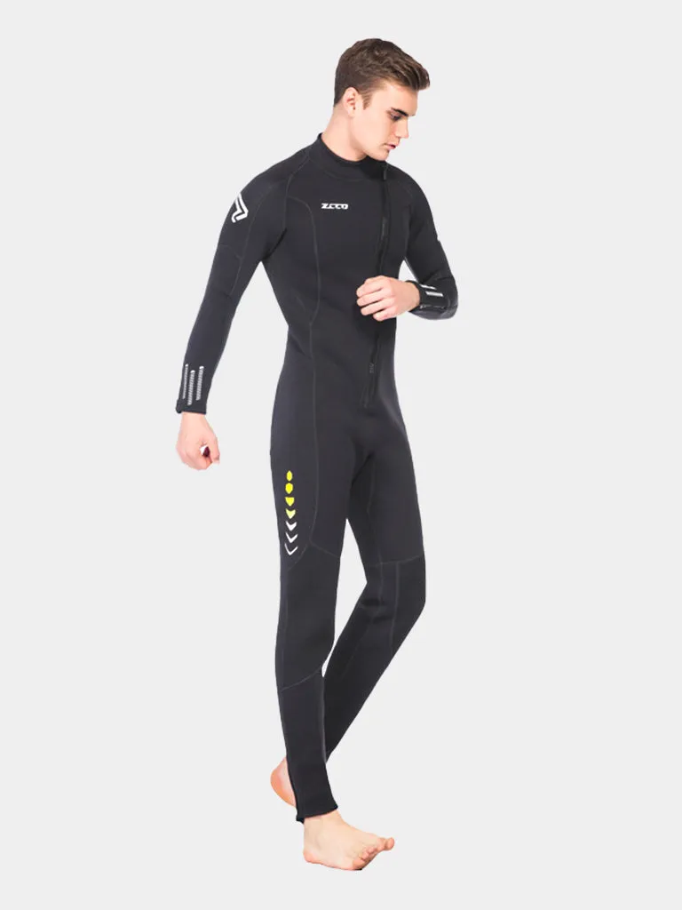 ZCCO Adult One Piece Plus Size Thermal Front Zip Wetsuit