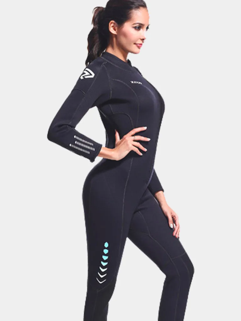 ZCCO Adult One Piece Plus Size Thermal Front Zip Wetsuit